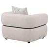 Jeanette 508963 Fabric Upholstered Round Arm Accent Chair - Beige image 6