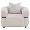 Jeanette 508963 Fabric Upholstered Round Arm Accent Chair - Beige image 7