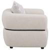 Jeanette 508963 Fabric Upholstered Round Arm Accent Chair - Beige image 8