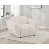 Destino 509303 Chenille Upholstered Splayed Arm Accent Chair - Greige image 4