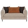 Jade 509412 Chenille Upholstered Sculpted Track Arm Loveseat - Latte image 5