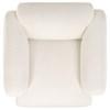 Dorset 509813 Fabric Upholstered Round Track Arm Accent Chair - White image 5