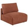 Elysia 551891 Chenille Upholstered Modular Armless Chair - Coral image 2