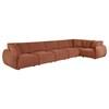 Elysia 551891-SET 6-piece Chenille Upholstered Modular Sectional Sofa - Coral image 3