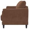 Selma 552101 Velvet Upholstered Crescent Arm Sofa - Rust image 2
