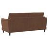 Selma 552101 Velvet Upholstered Crescent Arm Sofa - Rust image 4