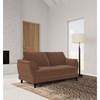 Selma 552102 Velvet Upholstered Crescent Arm Loveseat - Rust image 2