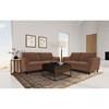 Selma 552102 Velvet Upholstered Crescent Arm Loveseat - Rust image 3