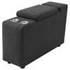 Collins 609530CON Upholstered Modular Storage Console - Dark Grey image 1
