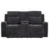 Kennett 610155P Chenille Upholstered Power Reclining Loveseat - Grey image 1