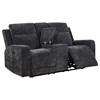 Kennett 610155P Chenille Upholstered Power Reclining Loveseat - Grey image 2