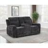 Kennett 610155P Chenille Upholstered Power Reclining Loveseat - Grey image 4