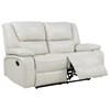 Camila 610248 Upholstered Motion Reclining Loveseat - White image 1