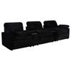 Collins 610361PT 5-Piece Power Reclining Home Theater Seating - Black image 1