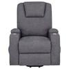Louie 610453P Chenille Upholstered Power Lift Massage Chair - Grey image 3