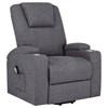 Louie 610453P Chenille Upholstered Power Lift Massage Chair - Grey image 9