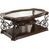 Laney 702448-S3 3-piece Glass Top Coffee and End Table Set - Dark Merlot image 5