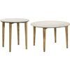 Aldis 703718-S2 2-piece Coffee and End Table Set - White image 1