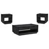 Leandro 704638-S3 3-piece Wood Coffee and End Table Set - Burnished Black image 1