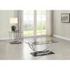 Danville 704988-S2 2-piece Glass Top Coffee and End Table Set - Chrome image 2