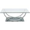 Danville 704988-S2 2-piece Glass Top Coffee and End Table Set - Chrome image 7