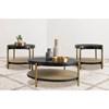 Arini 706198-S3 3-piece Round Coffee and End Table Set - Black image 2