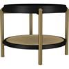 Arini 706198-S3 3-piece Round Coffee and End Table Set - Black image 5