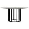 Haven 706208-S3 3-piece Round Marble Coffee and End Table Set - Black image 7