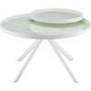 Briggs 706258 Round Marble Printed Glass Top Coffee Table - White image 5