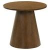 Franklin 706437 Round Wood Pedestal End Table - Dark Brown image 1