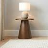 Franklin 706437 Round Wood Pedestal End Table - Dark Brown image 5