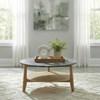 Bradley 706448 Round SmartTop Coffee Table - Grey/Natural image 4