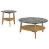 Bradley 706448-S2 2-Piece Round SmartTop Coffee Table Set - Grey/Natural image 1