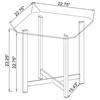 Cronin 706567 Square Tempered Glass Top End Table - Chrome image 6