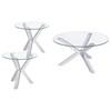 Kenzie 708128-S3 3-piece Round Coffee and End Table Set - Chrome image 1