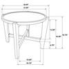 Cota 708288-S2 2-piece Solid Wood Coffee and End Table Set - Dark Brown image 7