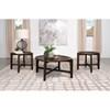Cota 708288-S3 3-piece Solid Wood Coffee and End Table Set - Dark Brown image 2