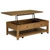Payne 710545 48-inch Mobile Lift Top Coffee Table - Distressed Brown image 1