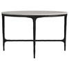Hermas 710738 Round Genuine Marble Top Metal Coffee Table - White image 1