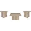 Devar 710878-S3 3-piece Square Coffee End Table Set - Distressed Pine image 1
