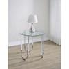 Beller 710907 Round Tempered Glass Top Side Table - Chrome image 5