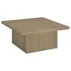 Devar 710918 Square Engineered Wood Coffee Table - Latte image 1