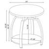 Dacre 720318-S3 3-piece Round Coffee and End Table Set - Greige image 7
