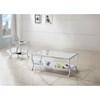 Saide 720338-S2 2-piece Glass Top Coffee and End Table Set - Chrome image 3