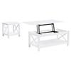 Skyview 722088-S2 2-piece Rectangular Lift Top Coffee Table Set - White image 2