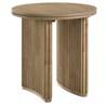 Adina 722938-S3 3-piece Round Coffee Table Set - Distressed Light Brown image 5