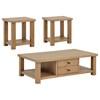 Beasley 723328-S3 3-Piece Wood Coffee Table Set - Golden Oak image 3