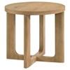 Kessler 735987 Round Sculptural Wood End Table - Light Oak image 2