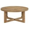 Kessler 735988-S3 3-piece Round Sculptural Wood Coffee Table Set - Light Oak image 2