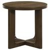 Kessler 735997 Round Sculptural Wood End Table - Brown image 1